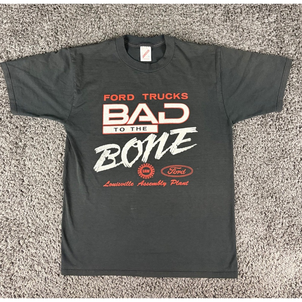 Vintage Ford Trucks Bad to the Bone T-Shirt Jerzees Louisville Assembly Plant M